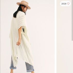 NWT FREE PEOPLE WHITE SEQUIN DAY DREAM KIMONO